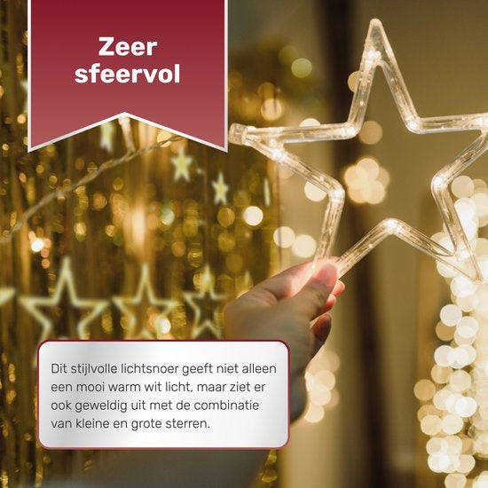 Giftmas Sterrengordijn - Kerstverlichting - 2.5m
