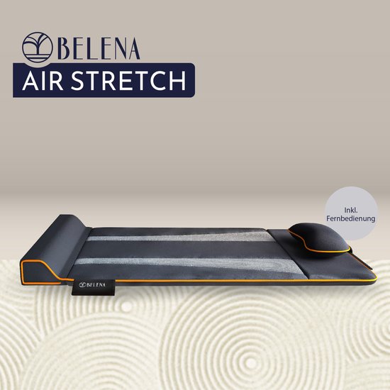 Belena Air Stretch - Lumbar & Yoga massagemat - full body massagemat met warmtefunctie - massage - rekken & strekken - 4 programma's - 3 intensiteitsniveaus - incl. afstandsbediening