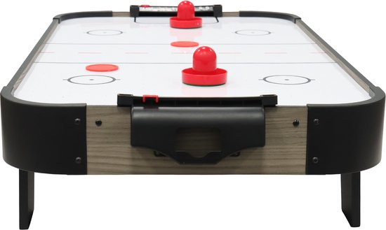 Cougar Airhockey Tafel Mini – 3ft Airhockeyspel – Compacte Airhockeytafel voor Thuis – Inclusief Pushers en Pucks – Eiken/Grijs