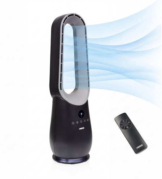Princess Bladloze Torenventilator - 70 W - Met Afstandsbediening - Bladeless Fan - LED‑display - 4 Snelheden - Oscillerend - 351590