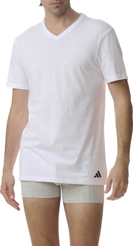 Adidas Sportswear- Active Core Cotton - V Neck Shirts - Heren Ondershirt - Wit - Maat XL