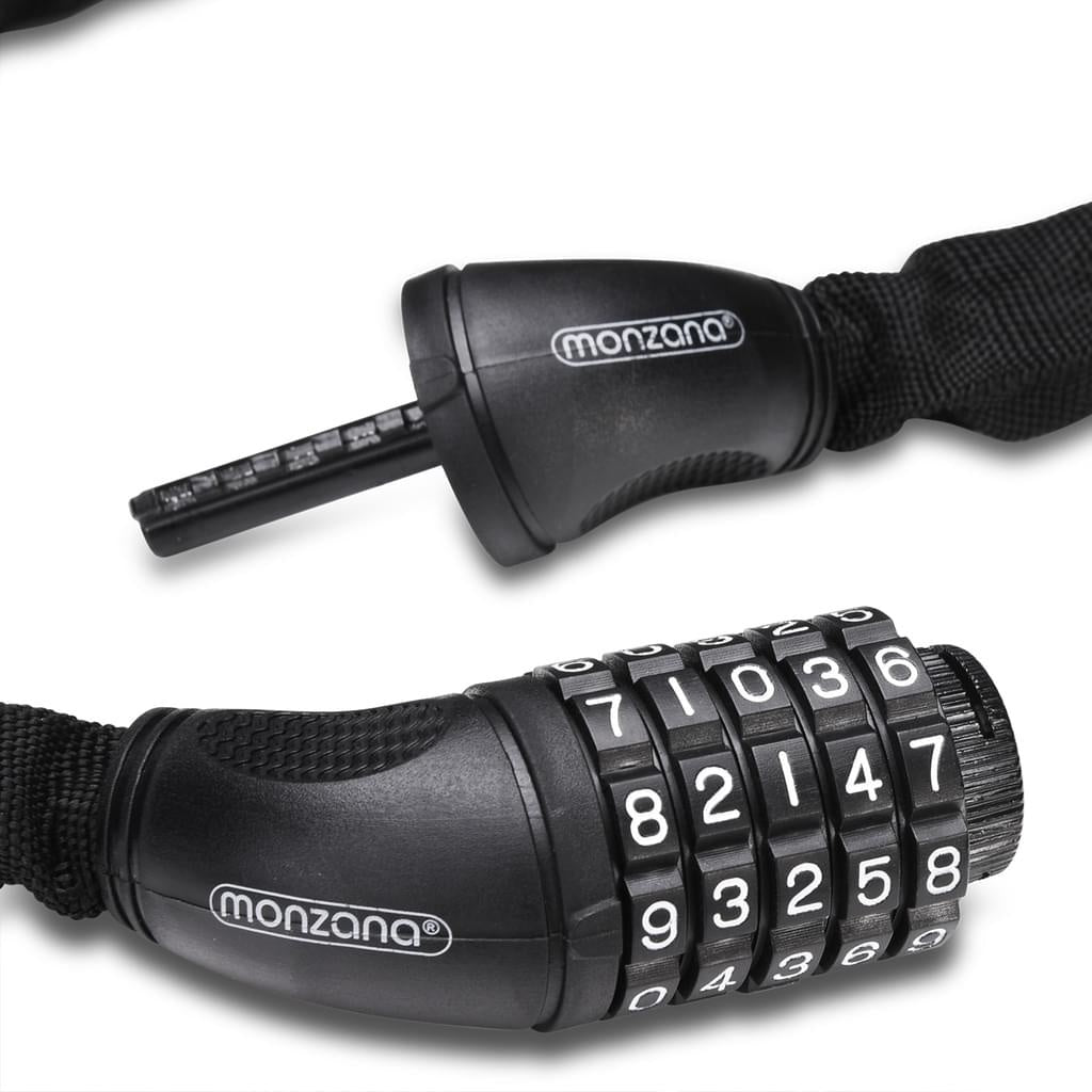 Monzana Fietsslot 90cm - met Numerieke Code en Sterke Ketting