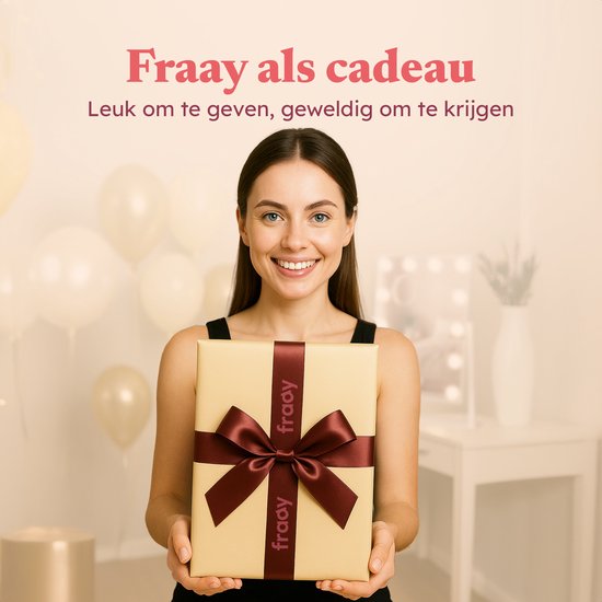 Fraay® Hollywood Spiegel met Verlichting 41x30cm - 3 Lichtstanden - Make Up Spiegel met 10x Vergrootspiegel - LED Verlichting Dimbaar - Incl. Beauty Blenders en Powder puff