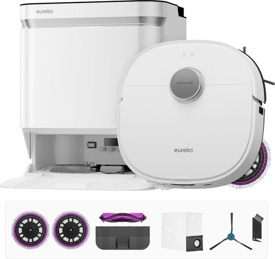 Eureka - J15 Pro Ultra white - Robotstofzuiger met dweilfunctie - zelfreinigend basisstation