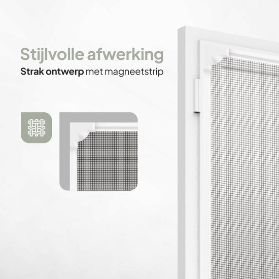 O'DADDY® Magnetische Raamhor - 150x150 cm - Aanpasbaar Vliegengaas - Met Witte Rand en Zwart Gaas - Horrengaas - Veelzijdig en Gemakkelijk te Monteren