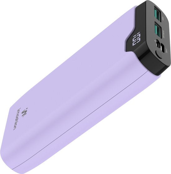 imoshion Powerbank 20000 mAh - Snellader 22.5W - LED indicator - USB C & USB A - Geschikt voor o.a. iPhone en Samsung - Universeel - Lila
