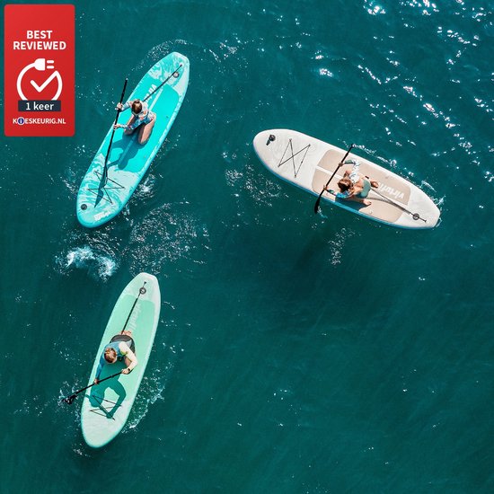 VirtuFit Ocean Opblaasbaar SUP Board 275 cm - Max. 150 kg - Complete Set - Inclusief Pomp, Peddel, Draagtas, Accessoires & GoPro-mount - Stand Up Paddle Board - Oranje