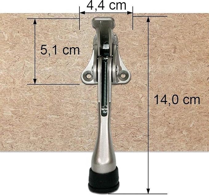 Essible Deurstopper RVS Brons – 13 x 4 cm – Verstelbare Deurvastzetter met Voetbediening