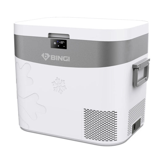 Bingi Compressor Koelbox 22 Liter - Koelen en Vriezen -18 tot 15 °C - 12/24 V en 230 V - Voor Auto, Camper en Camping
