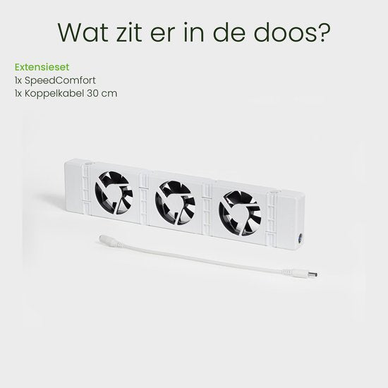 SpeedComfort Radiator Ventilator Uitbreidingsset - Energiezuinig – 2 x zo snel warm - Tot 22% energiebesparing – Simpel te plaatsen – Fluisterstil - Nederlands product - Wit