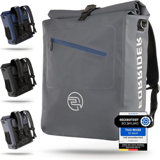 3-in-1 fietstas voor bagagedrager en rugzak - waterdicht - 27 liter - reflecterend - zadeltas voor fiets
