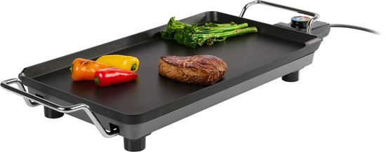 Princess Table Chef Superior Bakplaat 102240 - Gourmet - Grillplaat - Tafelgrill - 46x26 cm - 8 personen - Regelbare thermostaat - 2500W - Teppanyaki - Voor binnen en buiten - 2 meter snoer