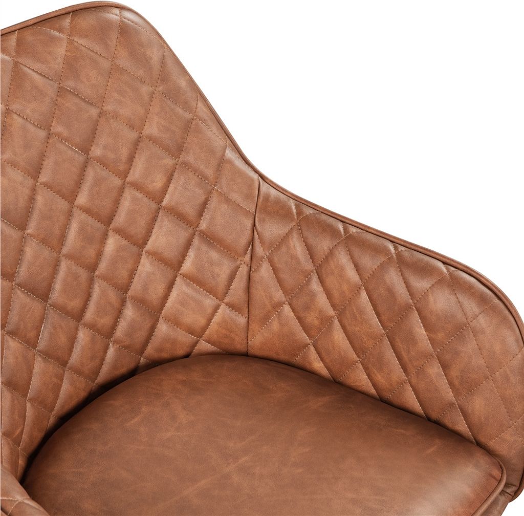 Yaheetech eetkamerstoelen met armleuningen - set van 2 - bruin