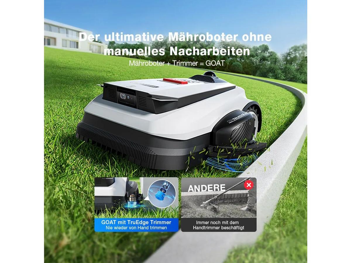 Ecovacs GOAT A1600 LiDAR PRO Robotmaaier - Inclusief Accu en Laadstation - Maait tot 1600 m²