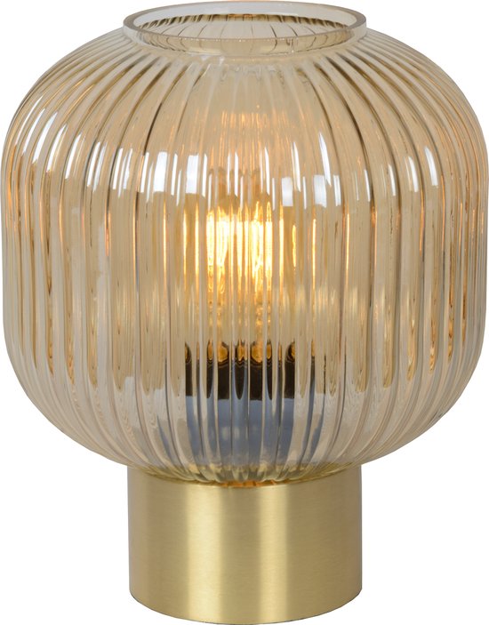 Lucide MALOTO - Tafellamp - Ø 20 cm - 1xE27 - Amber