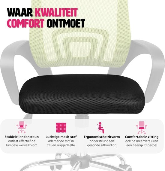 tectake - bureaustoel burostoel kantoor - design - zwart/groen