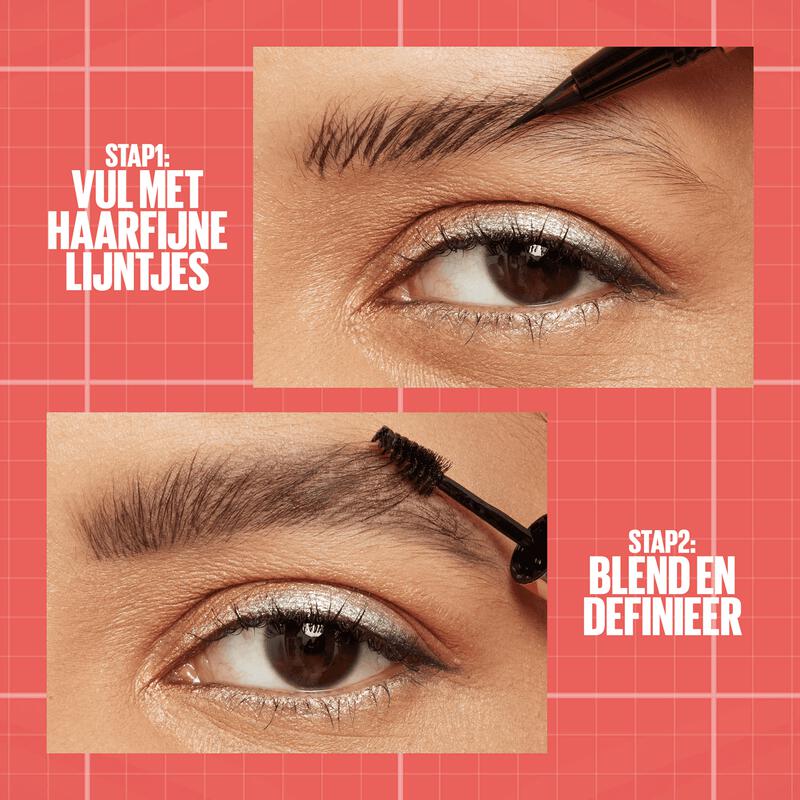 Maybelline Build-a-Brow 2-in-1 Wenkbrauwpen & Fixeergel - 250 Blonde - Waterproof - Tot 24 Uur