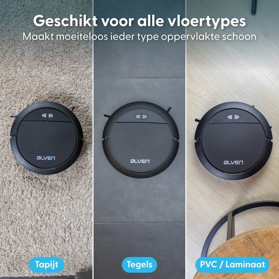 Ølven Robotstofzuiger met Dweilfunctie - App - Laadstation - Geschikt voor Huisdieren - Dweilrobot