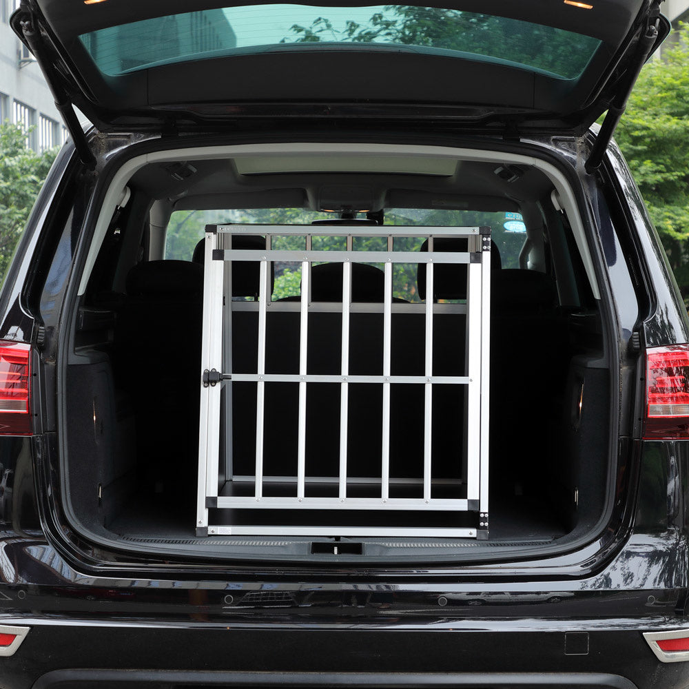 Cadoca Honden Transportbox L – Aluminium – 90x66x72cm Afsluitbaar