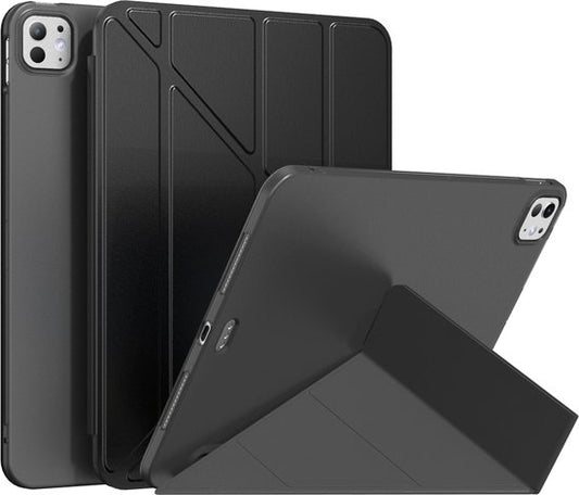 Tablet hoes geschikt voor iPad Pro 11 inch hoes (2024) - M4 - Smart Cover - Zwart