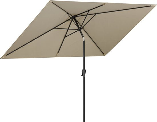 LifeGoods Parasol - Tuin - 200x300cm - 30° Kantelbaar - Waterdicht - UPF50+ - Taupe