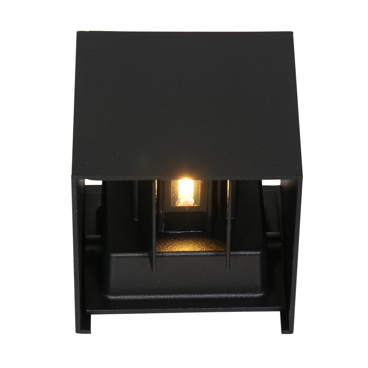 Wandlamp Muro 3098ZW Zwart - Modern - Kunststof, Metaal - Compacte afmetingen 11x11x11 cm - Steinhauer