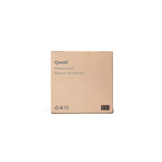Qwali Blue Kindermessen Set - Veilig - Inc. snijplank - Kinder - bestek - Messen Kind - Keuken - Speelgoed
