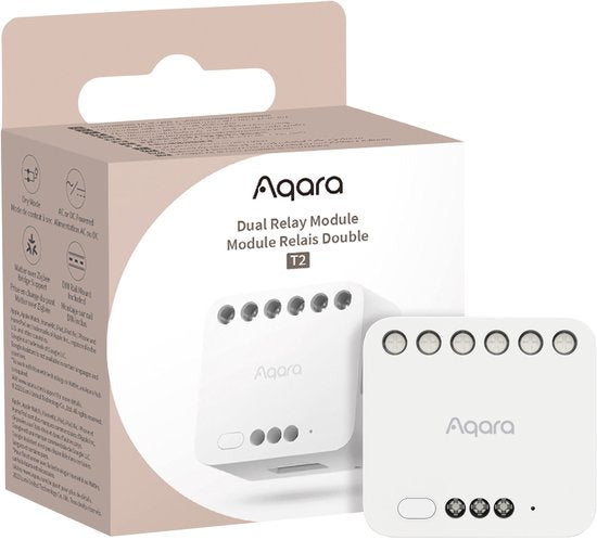 Aqara Dual Relay Module T2 slimme inbouwschakelaar 2 kanalen Zigbee Matter