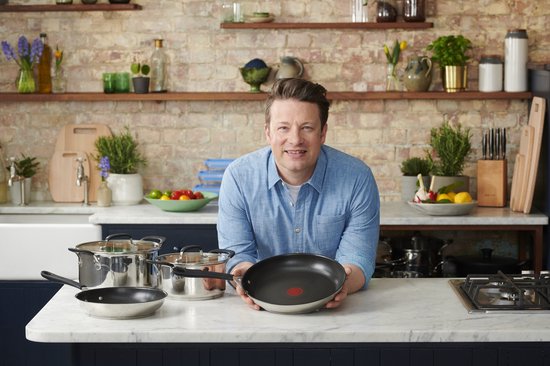 Jamie Oliver by Tefal Home Cook Wokpan - 28 cm - zwart - roestvrijstaal