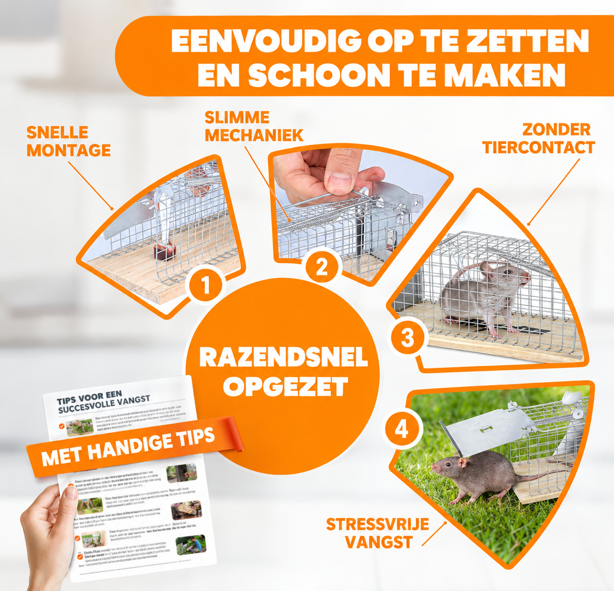 LEBENLANG Rapizz Rattenval Levend Set van 2 - Hout - 30 cm - Diervriendelijk