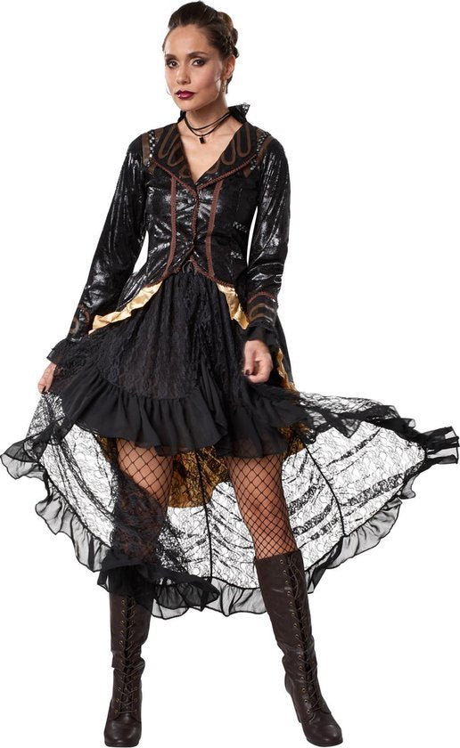 Dressforfun Steampunk rebel M - verkleedkleding kostuum halloween verkleden feestkleding carnavalskleding carnaval feestkledij partykleding - 302326
