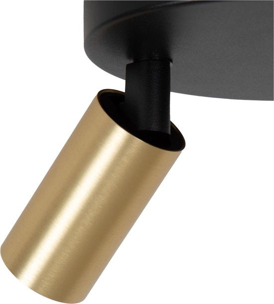 Lucide RITMO - Plafondspot (Plafondlamp) - Ø 15 cm - 2xGU10 (MR11) - Mat Goud / Messing