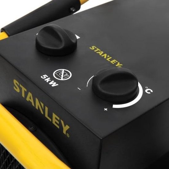 Stanley Werkplaatskachel ST-305-231-E - tot 50m2 - Ook Koude Lucht Ventilator - Zwart/ Geel
