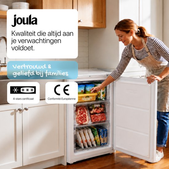 Joula Tafelmodel Vriezer - Vrijstaand Mini / Klein - 60 liter - 3 Vrieslades - Wit