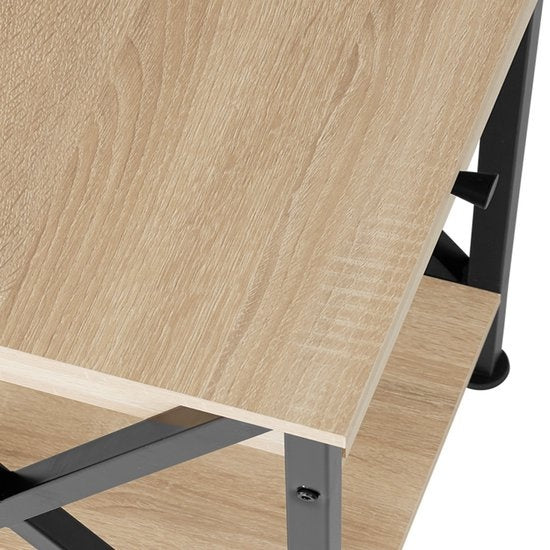 tectake® - Bijzettafel Dayton - industrieel - lichtbruin -35 x 35 x 70,5 cm - 404452