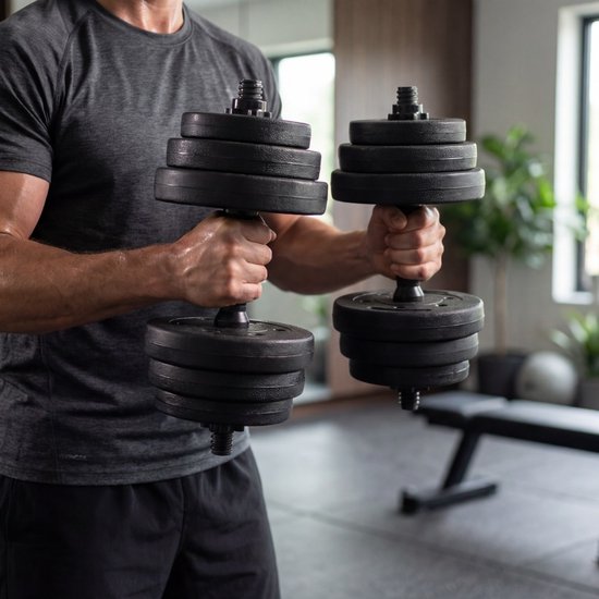 Fitby Dumbbells 20 KG - Dumbbell - Gewichten Set - Verstelbare Dumbells - Halterset - Dumbbell Set