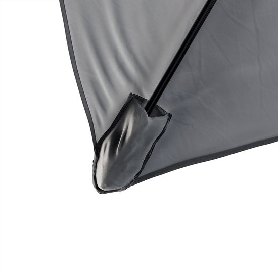 Tristar Stokparasol - Vierkant - 200x200cm - Balkon & Tuin - Kantelbaar - Incl. Beschermhoes - PA-7901 - Donkergrijs