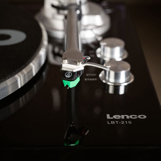 Lenco Platenspeler met Bluetooth - Metalen draaiplateau toonarm en contragewicht - Lenco Expertise lijn - LBT-215BK - Piano Black