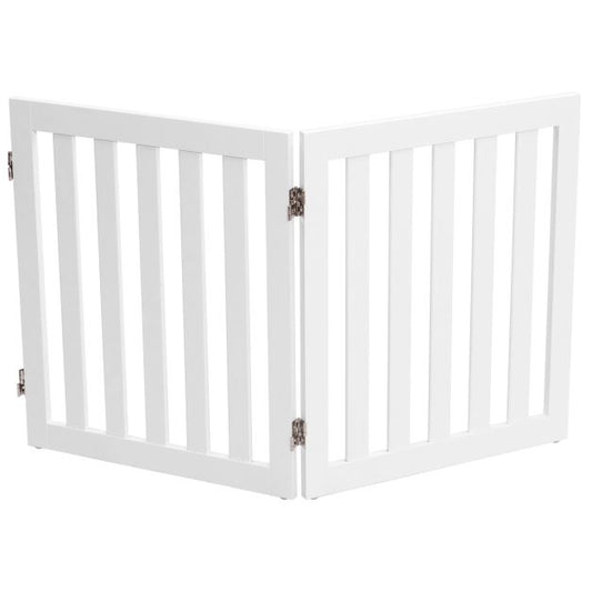 Coast Honden Afsluitrooster - 2 Opvouwbare Panelen - 50 x 1,5 x 60 cm - MDF - Wit
