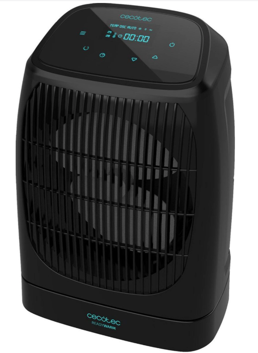 Cecotec - Ready Warm 9600 Smart Force Ventilatorkachel - 2000W - Met Regelbare Thermostaat & 3 Standen - Vorstbeveiliging & Oververhittingsbescherming - Kunststof - Zwart