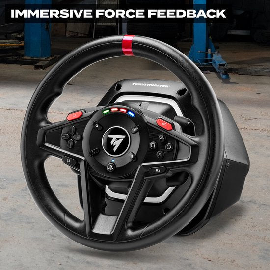 Thrustmaster T128-P - Racestuur en Pedalen - Force Feedback & Magnetische Flippers - Voor PS5/PS4/PC - Geschikt voor Forza Horizon 6 (PC)