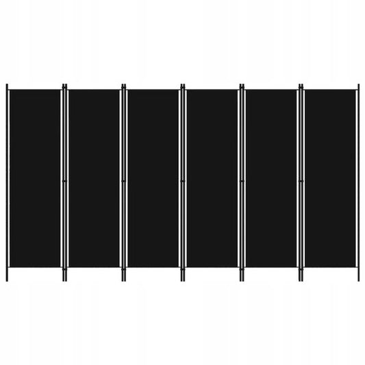 Zwarte Paravent - 6 Panelig - 300x180 cm - Ruimteverdeler