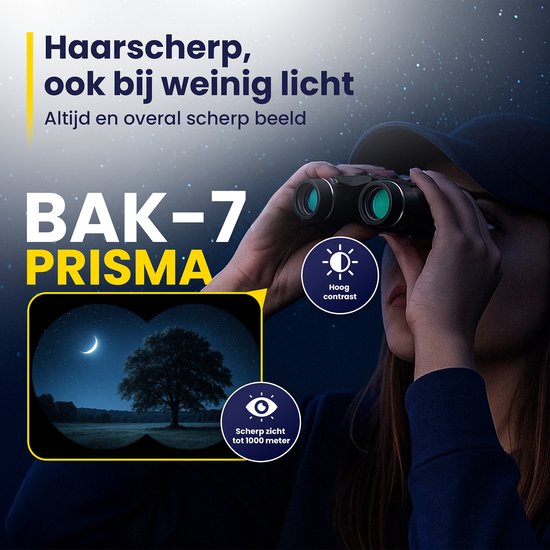 ODESSEY Compacte Verrekijker - met Etui, Onderhoudskit en Telefoonhouder - 8x22 - FMC - BAK-7 - voor Volwassenen & Kinderen