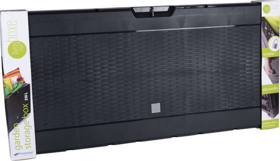 Opbergbox 310L UV-Bestendig Weerbestendig Wielen Tuinbox Rotan-look Antraciet