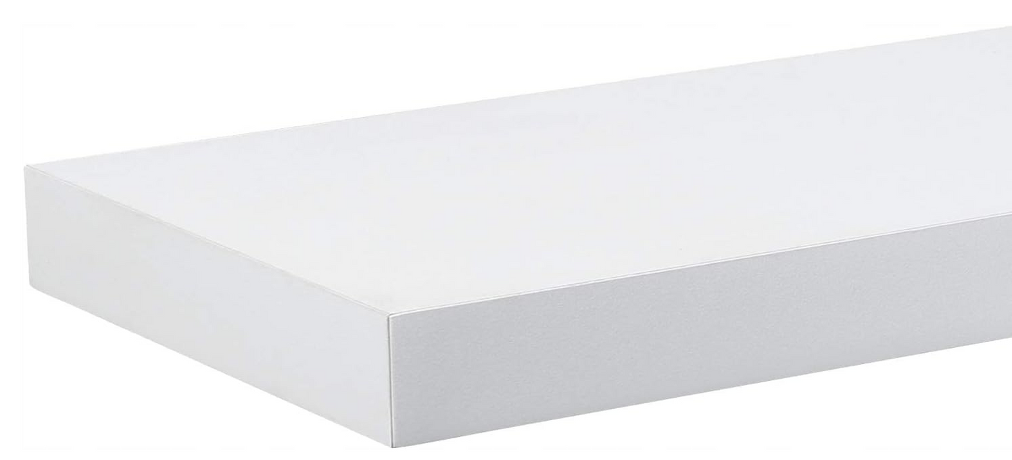 Esituro Witte Zwevende Wandplank MDF Glans Wit 30 x 23 x 3,8 cm – Moderne Wandboekenkast