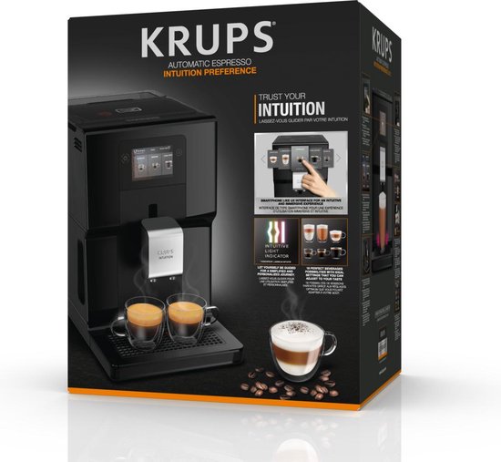 Krups Intuition Preference EA8738 - Volautomatische Espressomachine - Inclusief Melkreservoir - 11 Recepten