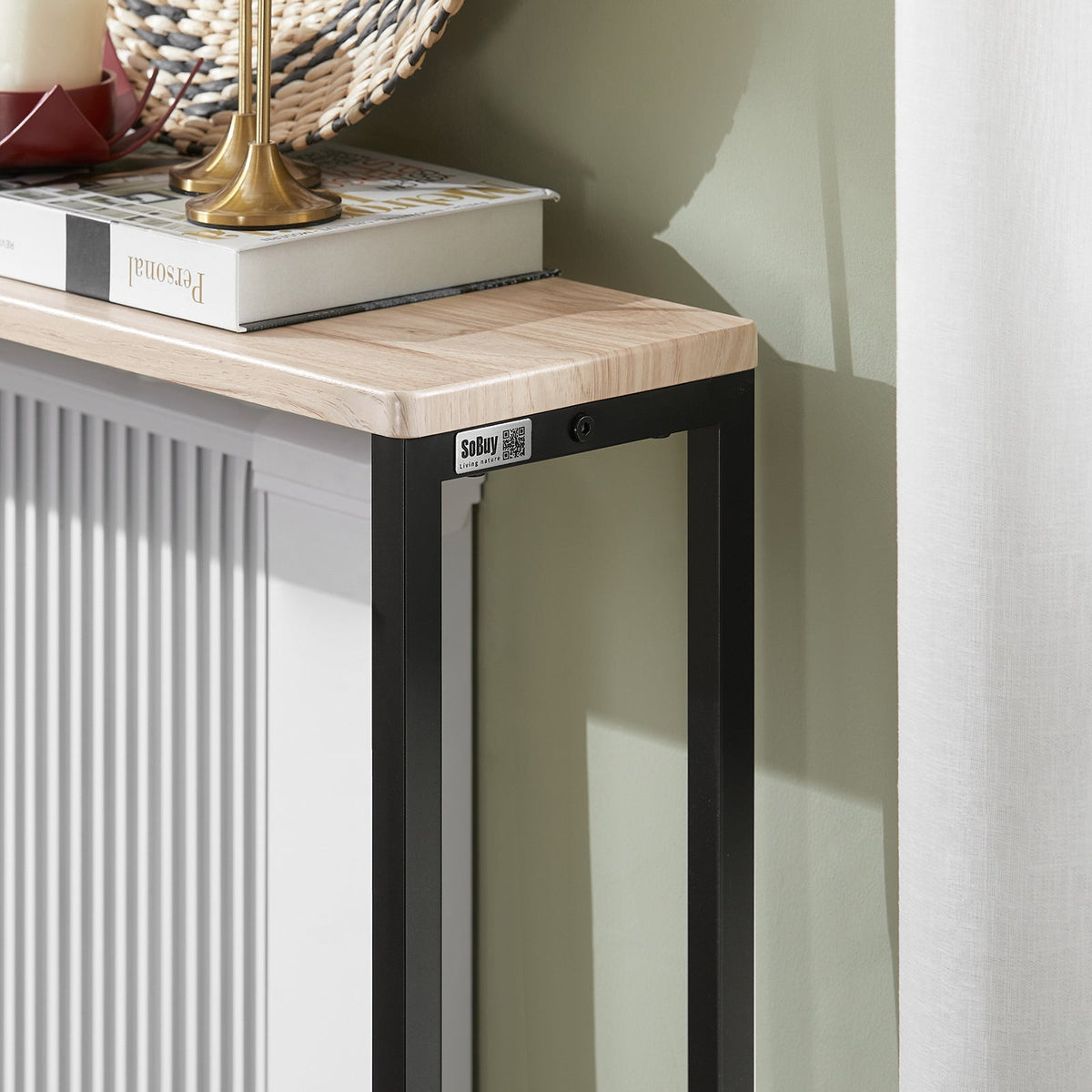 SoBuy Bijzettafel - Modern - Max. 50 kg - 120 x 20 x 80 cm