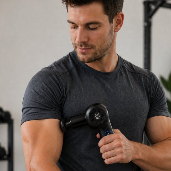Northwall Massage Gun Mini - Massage Pistool Inclusief Koffer en 4 Opzetstukken - Krachtig en Draadloos Sport en Relax Massage Apparaat