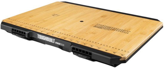 ToughBuilt® StackTech Work Surface — Werkblad 80 x 50 cm, grijs, bamboe