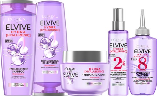L'Oréal Paris Elvive Hydra Hyaluronic Shampoo - Intens Hydraterend voor Futloos & Droog Haar - 250 ml